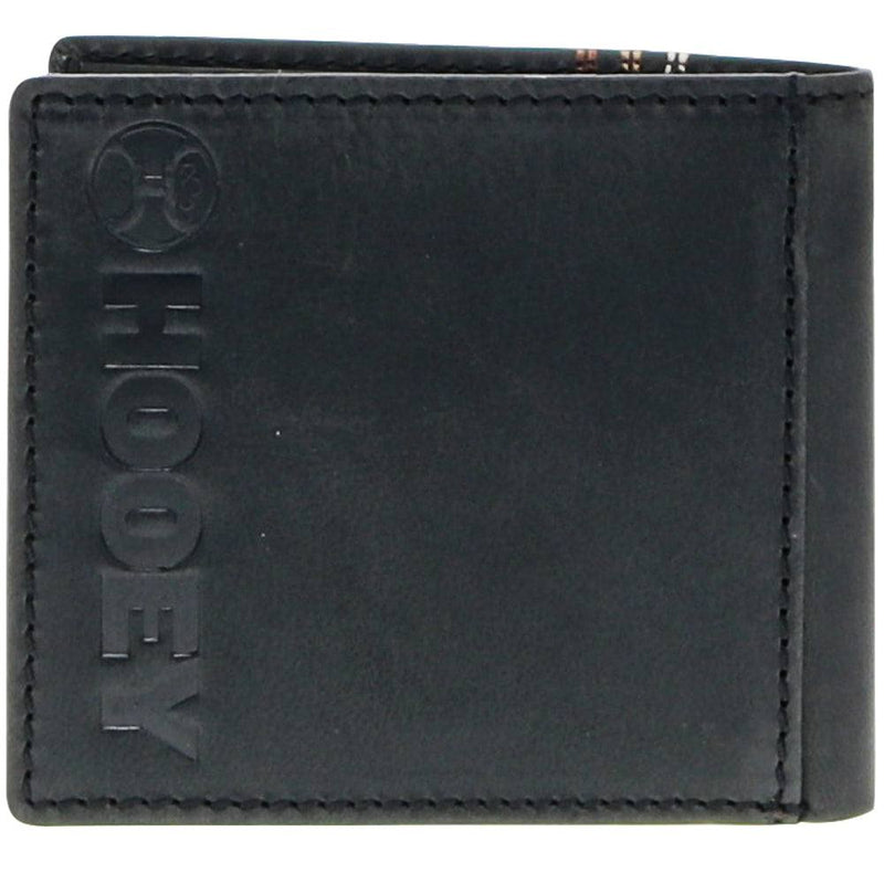 "Ranger" Bifold Hooey Wallet Embroidered Black Leather