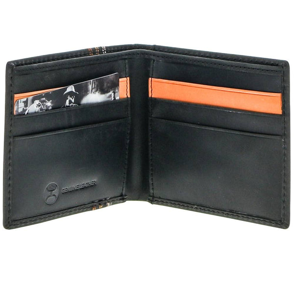 "Ranger" Bifold Hooey Wallet Embroidered Black Leather