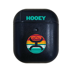 Black Leatherette /Serape Hooey Logo Airpod Case