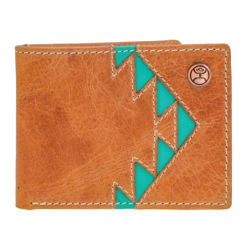 "Tonkawa" Bifold Tan w/Turquoise Aztec