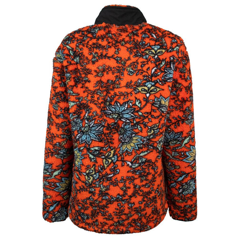 Youth "Girls Fleece Pullover" Red/Floral