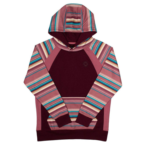 Youth "Savannah" Maroon/ Serape Hoody