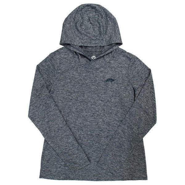 easy breezy heather navy hoody