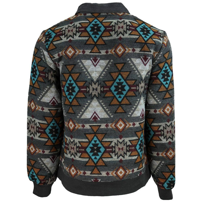 "Presidio" Hooey Bomber Jacket Tan/Brown Aztec Pattern