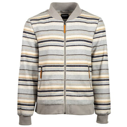 "Ozona" Hooey Bomber Jacket Grey/Stripe Pattern