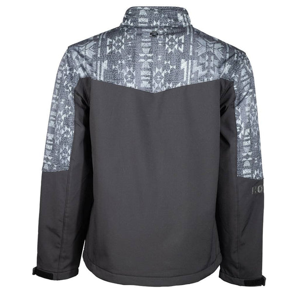 "Hooey Softshell Jacket" Charcoal w/Aztec Detailing