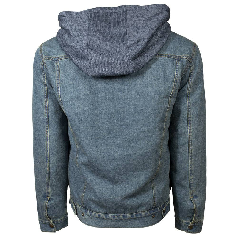 "Hooey Denim Hooded Jacket" Dark Navy Fleece Lining