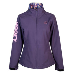 "Ladies Softshell Jacket" Purple w/Multi Color Aztec Lining