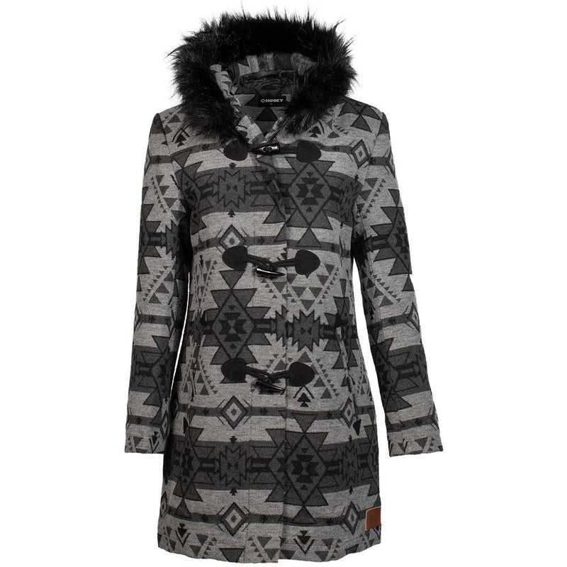 "Hooey Ladies Jacket" Charcoal w/Aztec Pattern