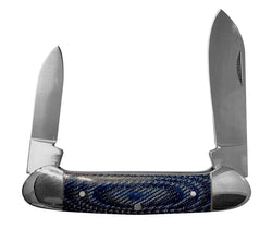 "Blue Denim Micarta Canoe" Hooey Knife