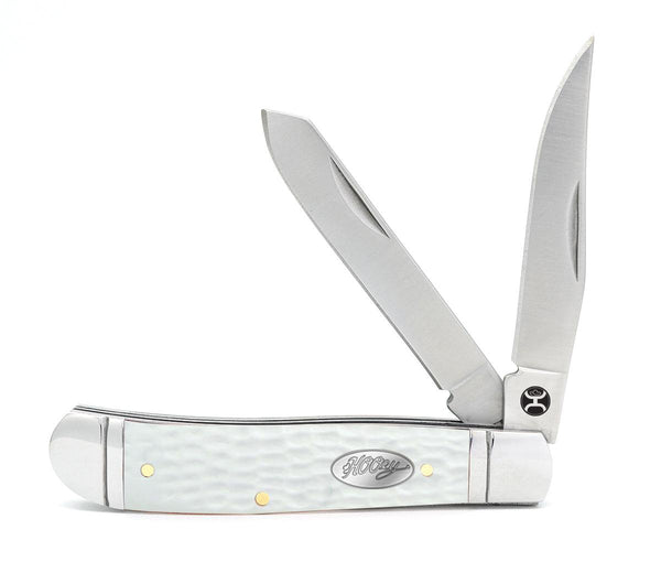 "White Jig Bone Trapper" Knife, Large