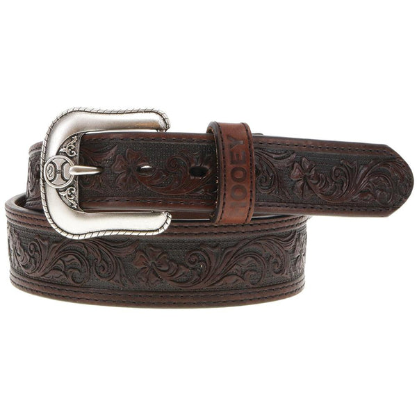 "Midnight" Classic Hooey Belt Brown/ Black