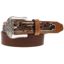 "Maverick" Classic Hooey Belt Natural/Brown/Ivory