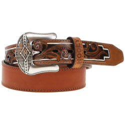 "Maverick" Classic Hooey Belt Natural/Tan/Red