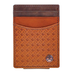 "Hands Up Basket Weave" Hooey Money Clip Tan