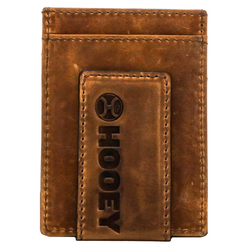 "HOG " Money Clip Tan & Brown Leather