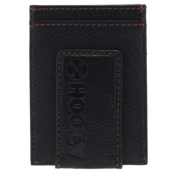 "HOG" Black Leather Money Clip