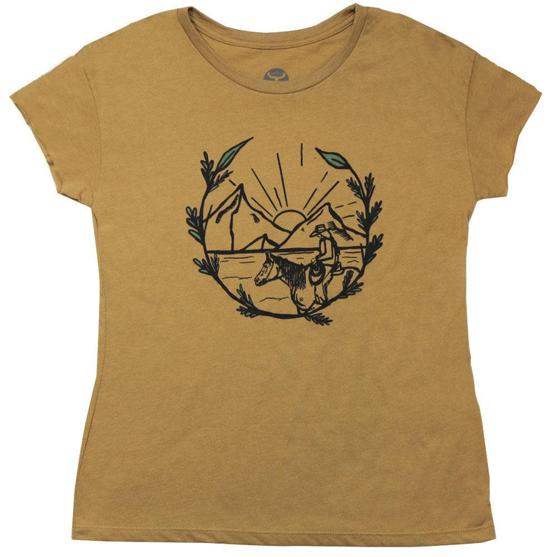 Girl's "Mountain Girl" Mustard Tee