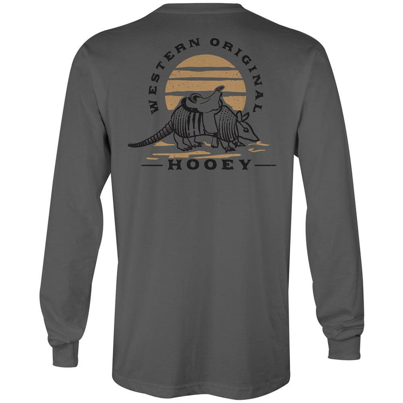 back of the Armadillo grey long sleeve shirt with original artwork