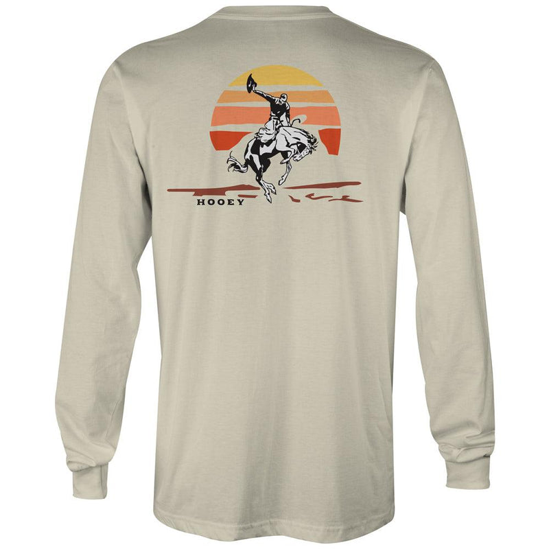 "Sunset Bronc" Cream Long Sleeve Tee Shirt