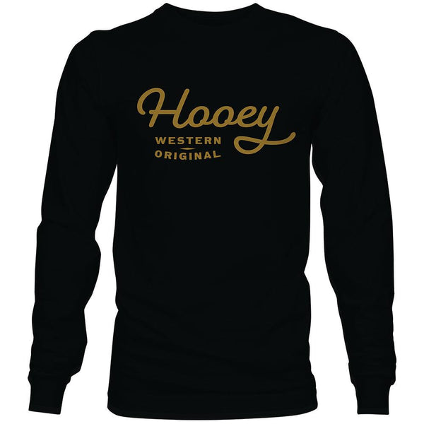 OG long sleeve black tee with gold logo