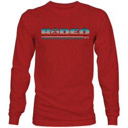 Youth Rodeo long sleeve tee with serape logo