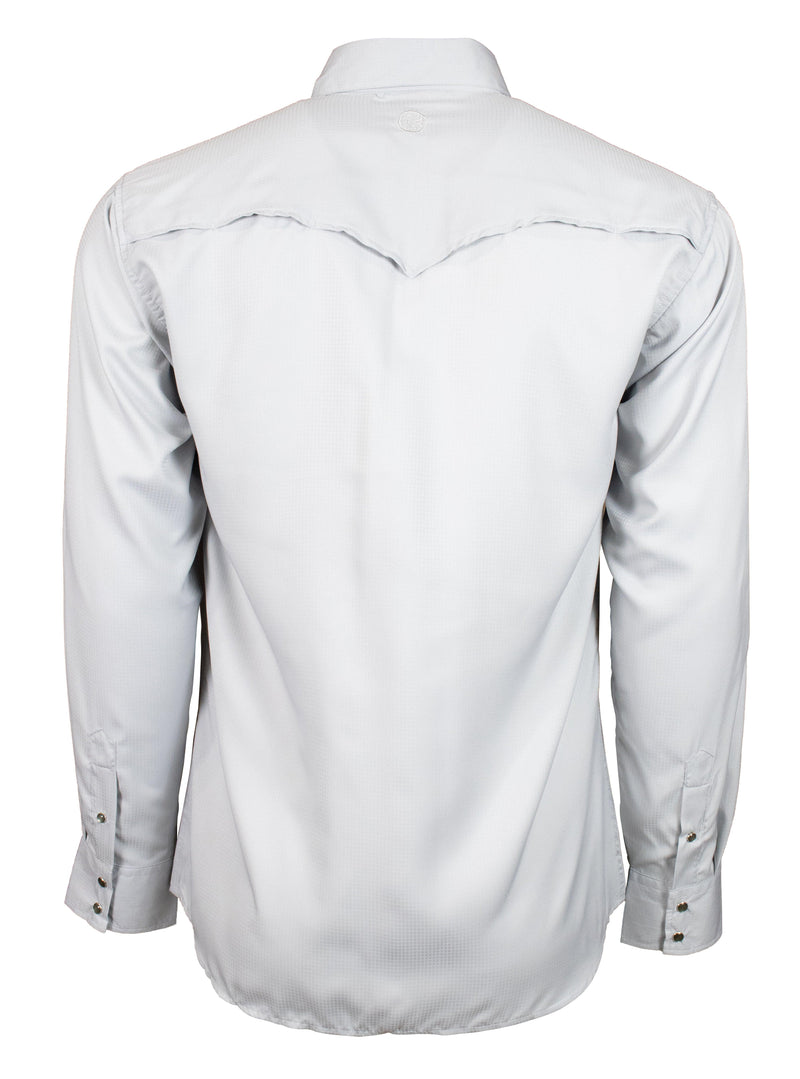 "Sol" Grey Long Sleeve Pearl Snap Shirt