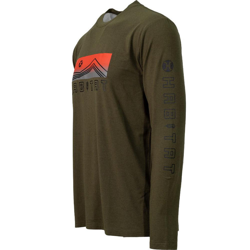 "Dusk" Olive Log Sleeve Tee