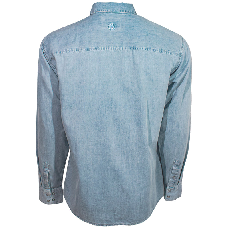 Men's Chambray Denim Long Sleeve Shirt