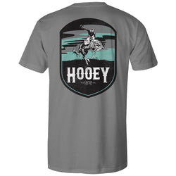 "Cheyenne" Grey w/Turquoise/Grey/White Logo Pocket T-shirt