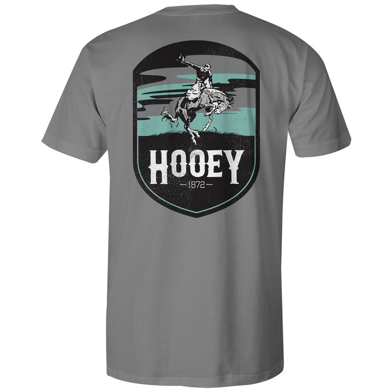 "Cheyenne" Grey w/Turquoise/Grey/White Logo Pocket T-shirt