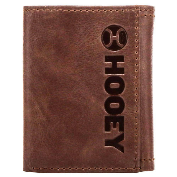 "Hooey Classic" Smooth Brown Trifold Wallet