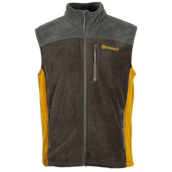 "Hooey Fleece Vest" Brown w/Mustard Accents