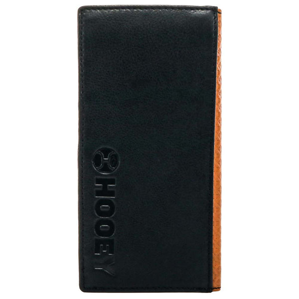 "Hands Up Basket Weave" Rodeo Hooey Wallet Brown w/Black Leather