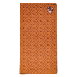 "Hands Up Basket Weave" Rodeo Hooey Wallet Tan