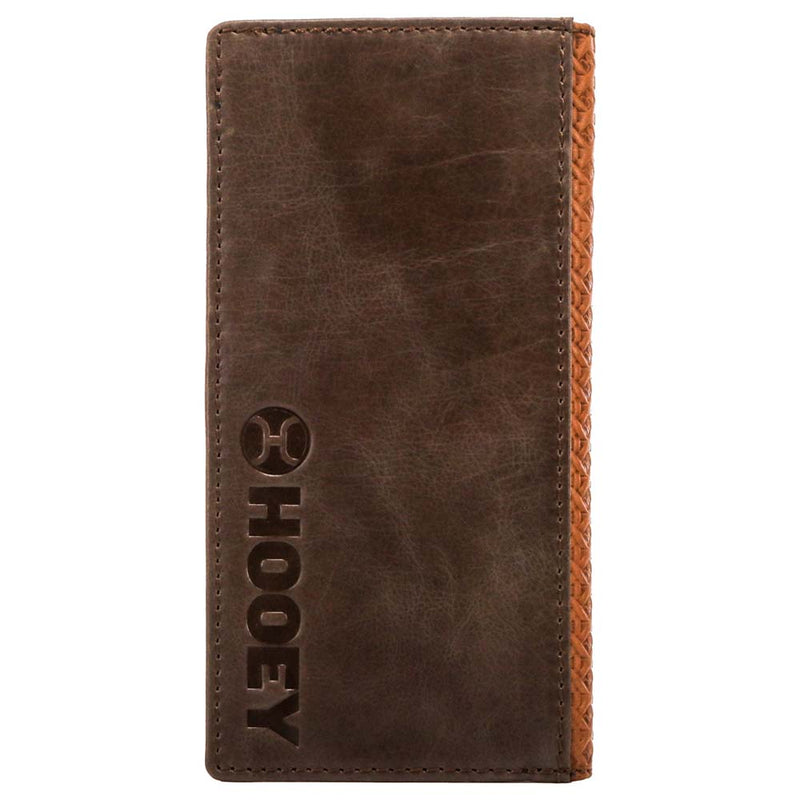 "Hands Up Basket Weave" Rodeo Hooey Wallet Tan