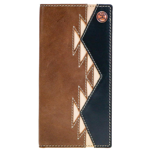 "Tonkawa" Rodeo Hooey Wallet Brown/Black w/ Ivory Aztec