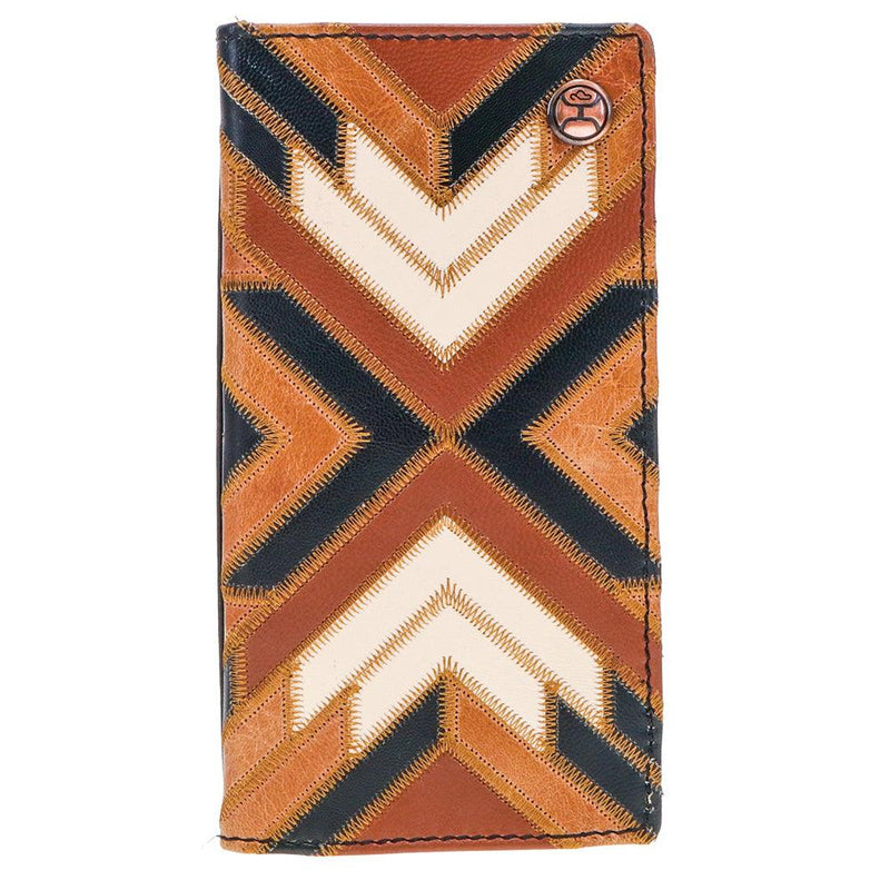 "Montezuma" "Rodeo Hooey Wallet" Brown/Black w/Patchwork