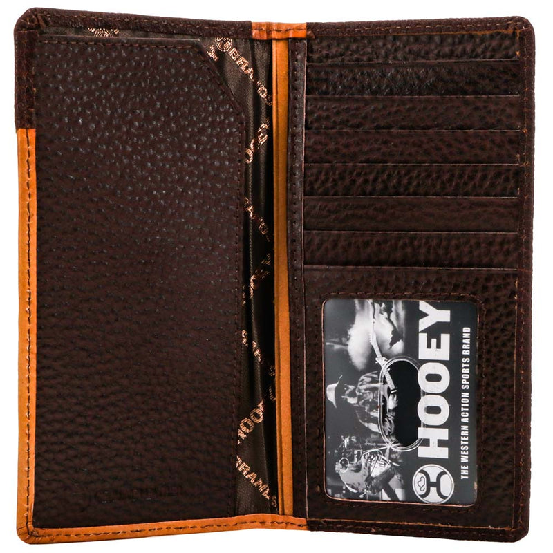 "Top Notch" Rodeo Hooey Wallet Tan/Brown w/ Ivory Leather