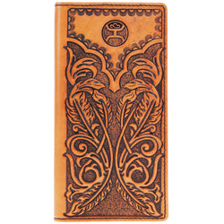 "Phoenix" Rodeo Hooey Wallet Tan/Black Leather