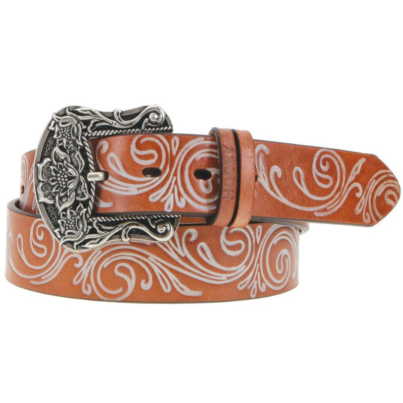 "Paloma" Original Hooey Ladies Belt Tan/Ivory