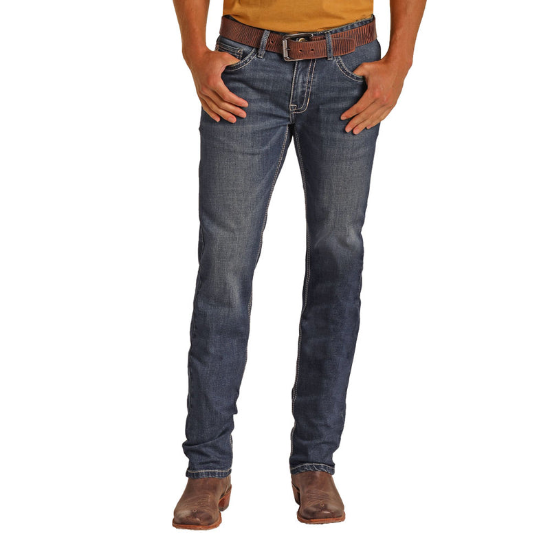 Dark Vintage Revolver Straight Slim Fit Jeans