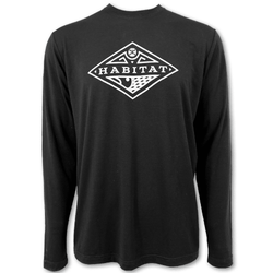 "Graphite" Black/White Long Sleeve Tee