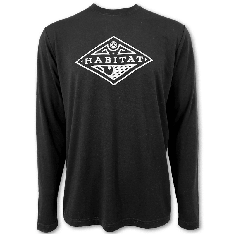 "Graphite" Black/White Long Sleeve Tee