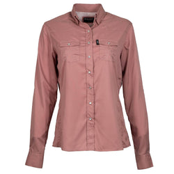 "Sol" Ladies Clay Long Sleeve Pearl Snap Shirt