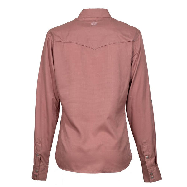 "Sol" Ladies Clay Long Sleeve Pearl Snap Shirt