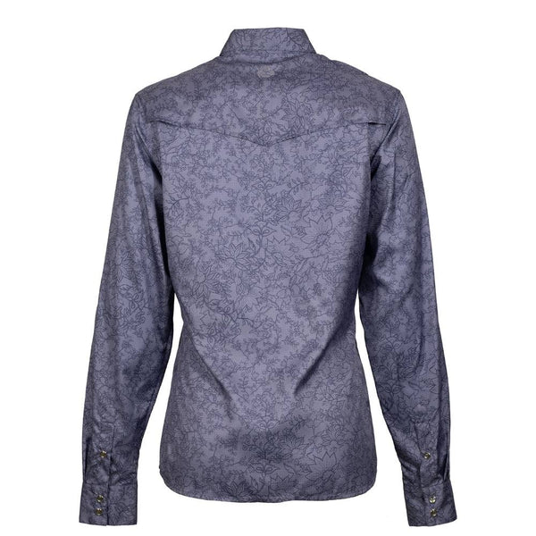 SOL Ladies Long Sleeve Violet/Western Floral Pattern