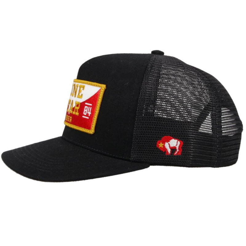 American Made "Lone Star" Black Patch Trucker Hat