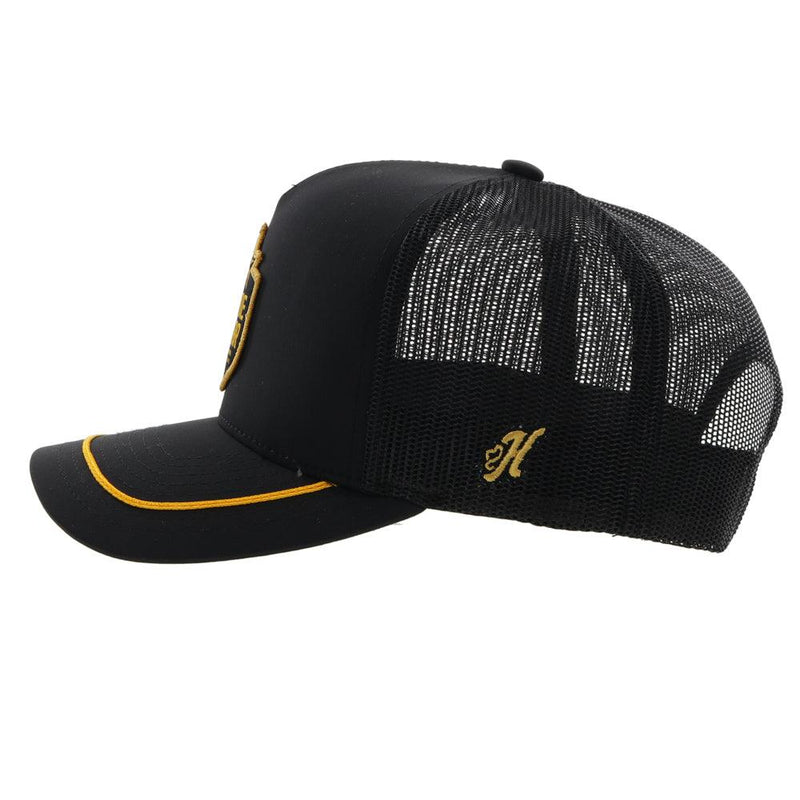 "Lone Star" Black w/Gold/Black Patch Hat