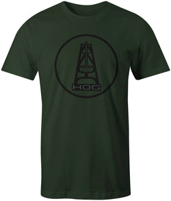 HOG t-shirt in olive with black HOG logo